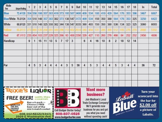 Bridges Golf Course 2 Bridges Golf Course scorecard